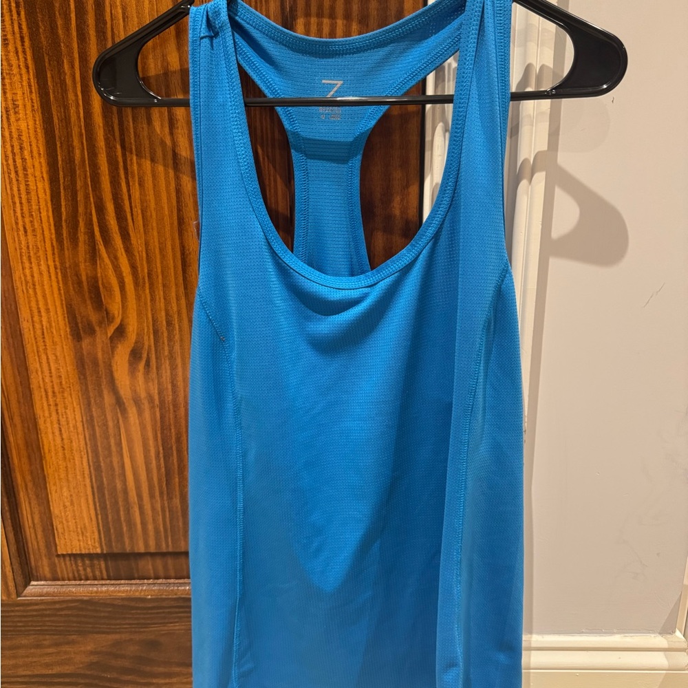 Zella Blue Backless Tank Top